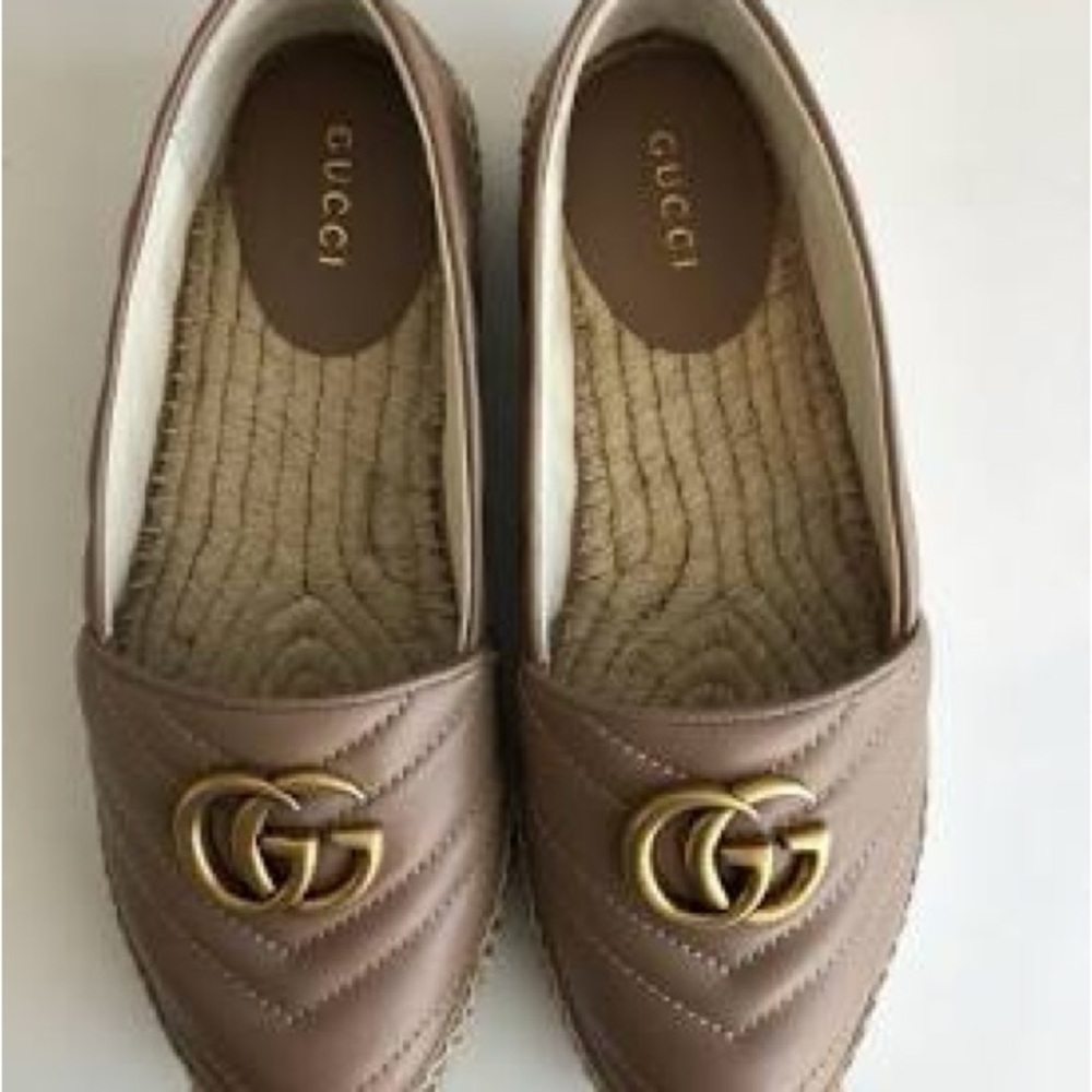 Gucci Women's Tan Espadrille Loafers